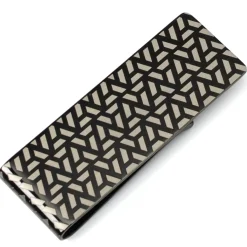 Ox and Bull Trading Co. Treaded Geometric Stainless Steel Gunmetal Engravable Money Clip