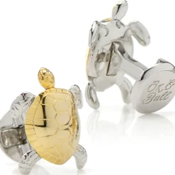 Ox and Bull Trading Co. Turtle Movement 3D Cufflinks