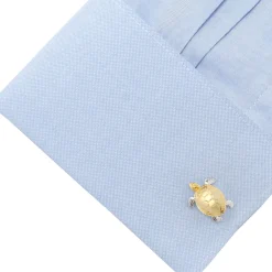 Ox and Bull Trading Co. Turtle Movement 3D Cufflinks