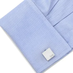 Ox and Bull Trading Co. Typewriter Wedding Day Engravable Square Cufflinks