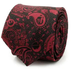 Star Wars Vader Paisley Black and Red Men's Tie