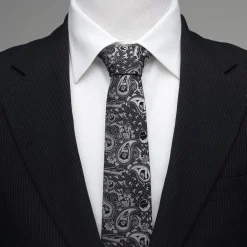 Star Wars Vader Paisley Black and White Men's Tie