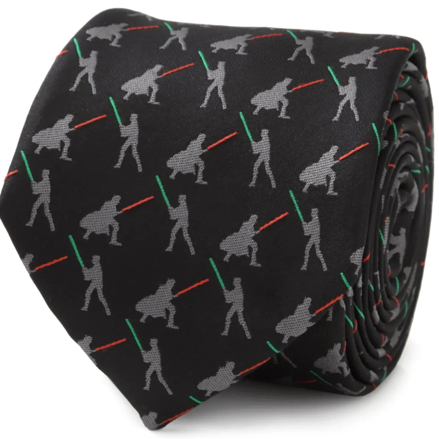 Star Wars Vader v. Luke Battle Lightsaber Black Mens Tie