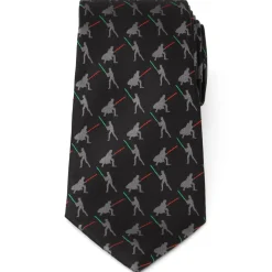 Star Wars Vader v. Luke Battle Lightsaber Black Mens Tie
