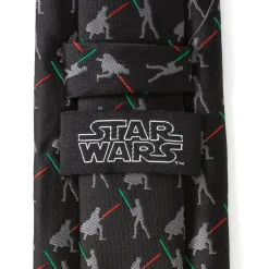 Star Wars Vader v. Luke Battle Lightsaber Black Mens Tie