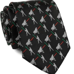 Star Wars Vader v. Luke Battle Lightsaber Black Mens Tie