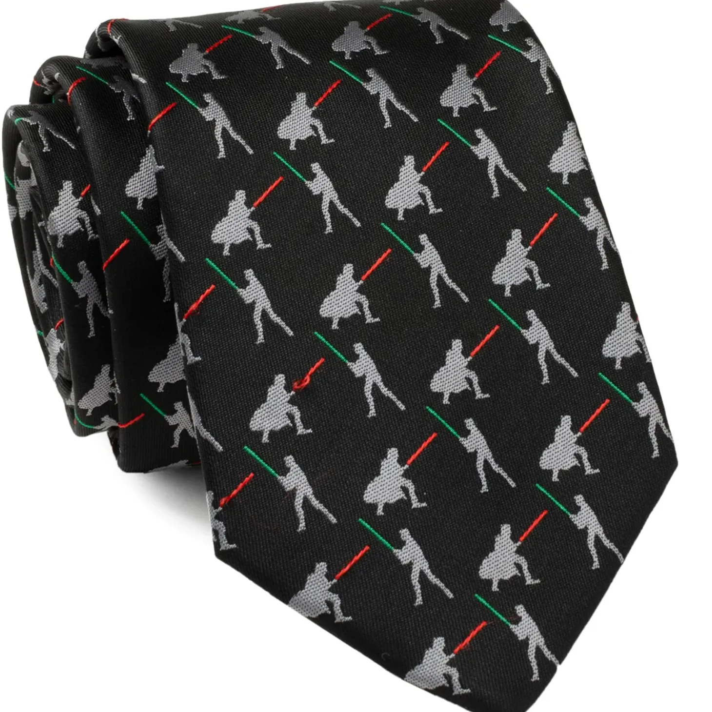 Star Wars Vader v. Luke Battle Lightsaber Black Mens Tie