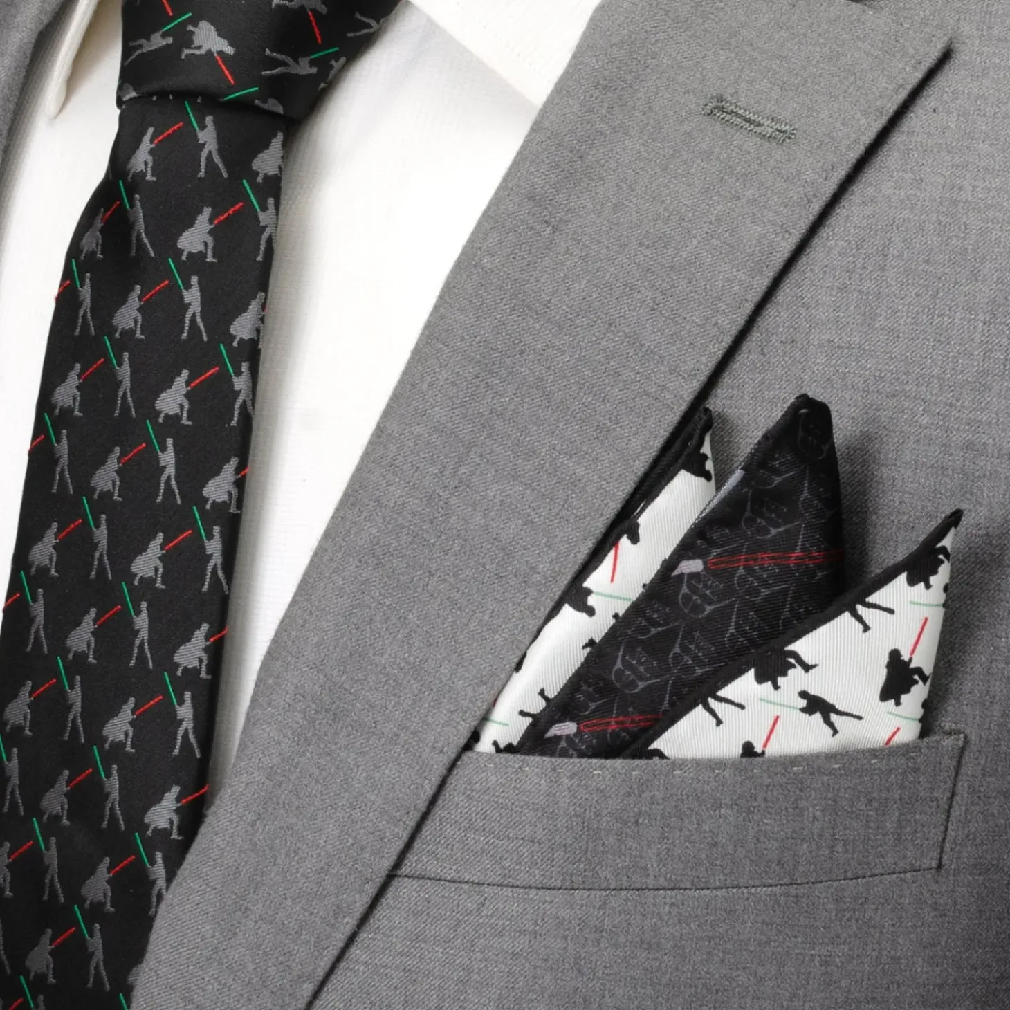 Star Wars Vader vs Skywalker Lightsaber Pocket Square