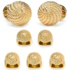 Ox and Bull Trading Co. VDP 3D Colony Gold Stainless Stud Set