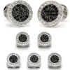 Ox and Bull Trading Co. VDP White & Black Pave Crystals Stud Set