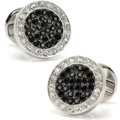 Ox and Bull Trading Co. VDP White & Black Pave Crystals Stud Set