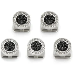 Ox and Bull Trading Co. VDP White & Black Pave Crystals Studs