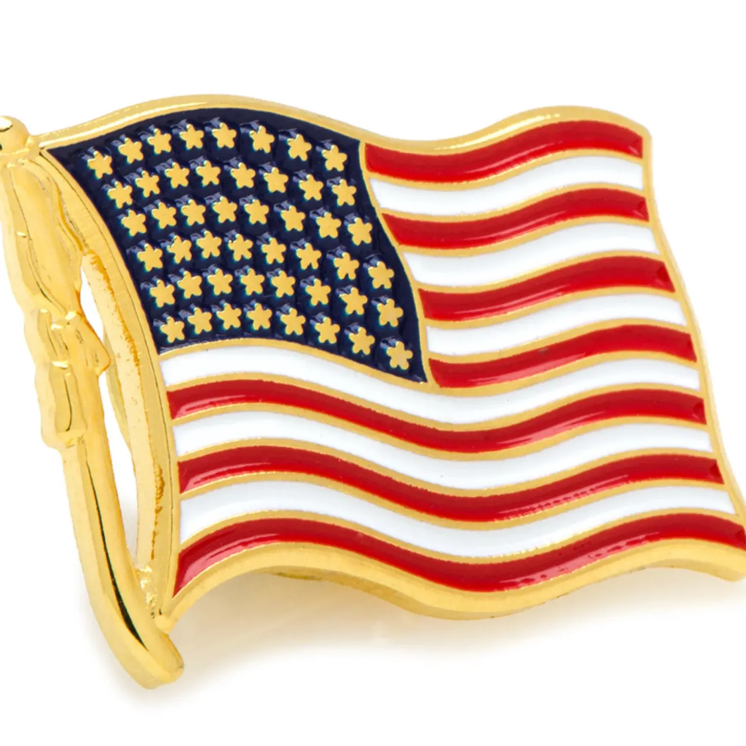 Cufflinks, Inc. Waving American Flag Lapel Pin