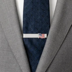 Cufflinks, Inc. Waving American Flag Tie Bar
