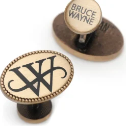 DC Comics Wayne Monogram Gold Cufflinks