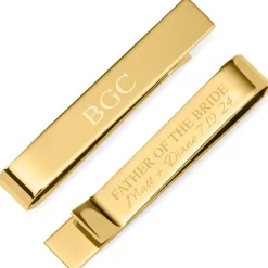Ox and Bull Trading Co. Wedding Party Gold Engravable Tie Bar