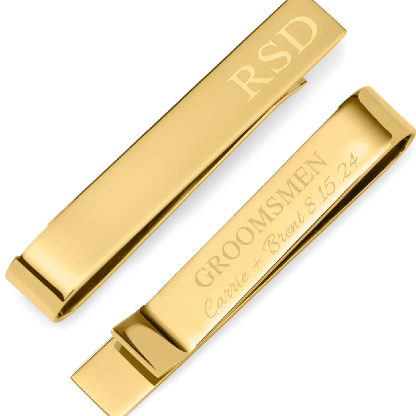 Ox and Bull Trading Co. Wedding Party Gold Engravable Tie Bar
