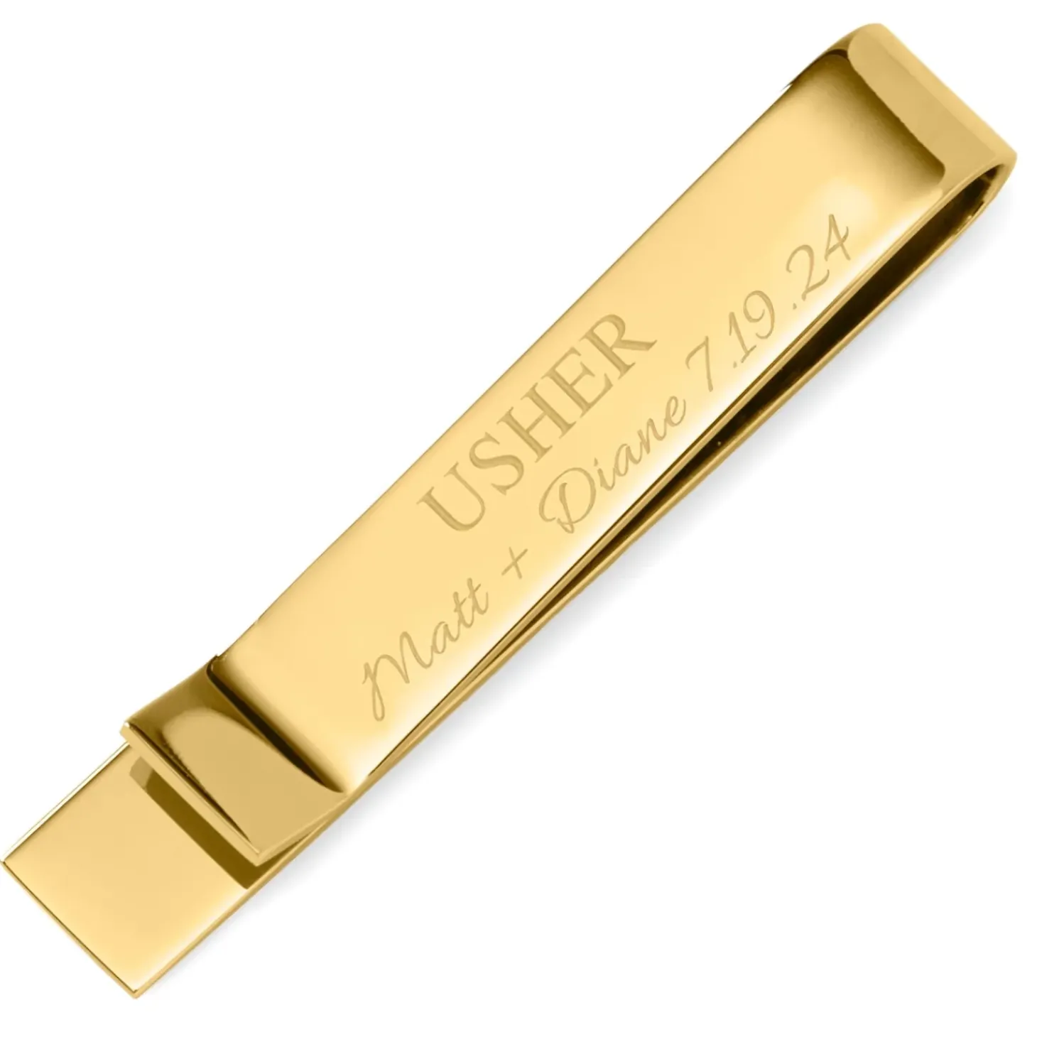 Ox and Bull Trading Co. Wedding Party Gold Engravable Tie Bar