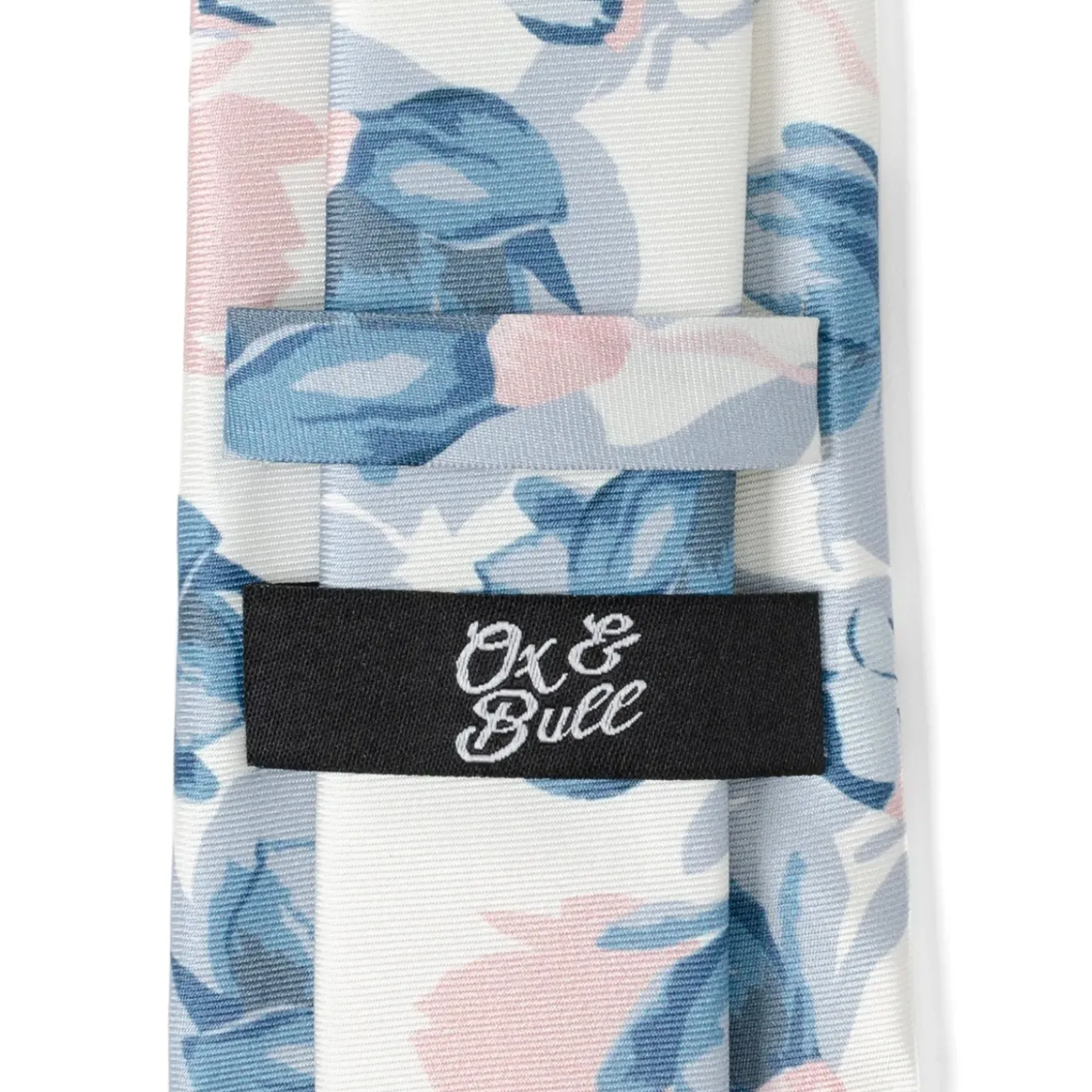 Ox and Bull Trading Co. White Floral Patterned Printed Men's Tie