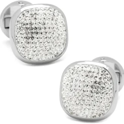 Ox and Bull Trading Co. White Pave Crystal Cufflinks