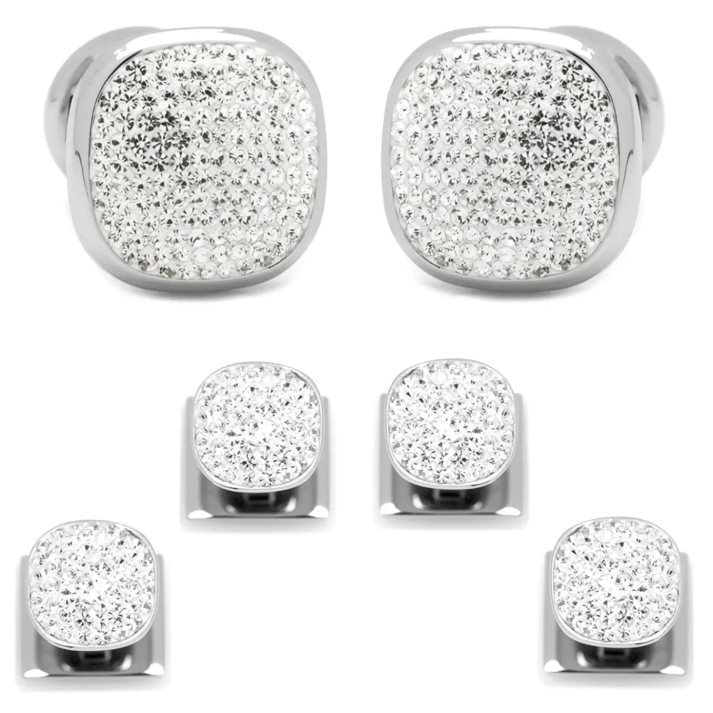 Ox and Bull Trading Co. White Pave Crystal Stud Set