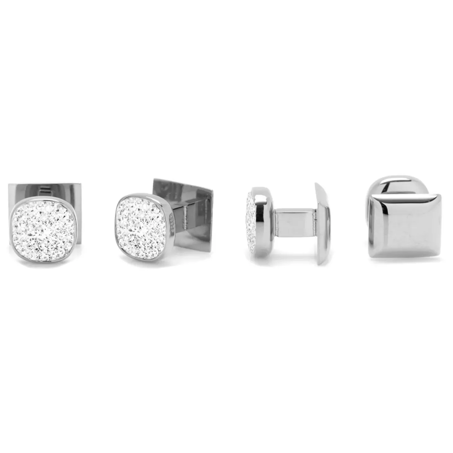 Ox and Bull Trading Co. White Pave Crystal Stud Set