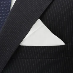 Ox and Bull Trading Co. White Silk Pocket Square
