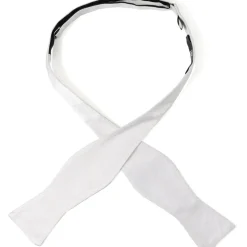 Ox and Bull Trading Co. White Silk Self Bow Tie