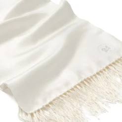 Ox and Bull Trading Co. White Silk Tuxedo Scarf
