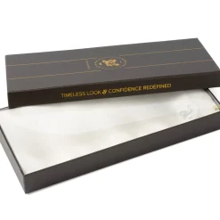 Ox and Bull Trading Co. White Silk Tuxedo Scarf