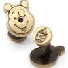 Disney Winnie The Pooh Face Gold Cufflinks
