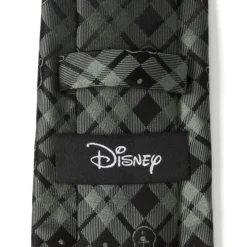 Disney Winnie The Pooh Green Black Plaid Men's Tie