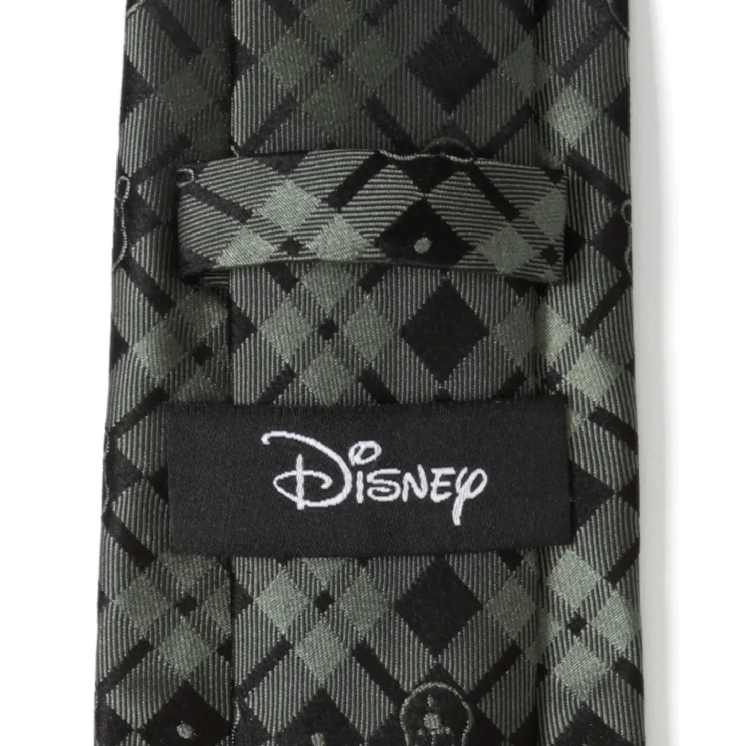 Disney Winnie The Pooh Green Black Plaid Men's Tie