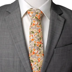Disney Winnie The Pooh Tan Patterned Men's Tie