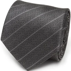 Ox and Bull Trading Co. Woven Gray Stripe Men's Tie