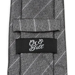 Ox and Bull Trading Co. Woven Gray Stripe Men's Tie