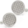 Ox and Bull Trading Co. Woven Metal Silver Cufflinks
