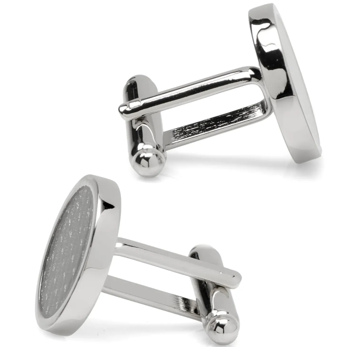 Ox and Bull Trading Co. Woven Metal Silver Cufflinks